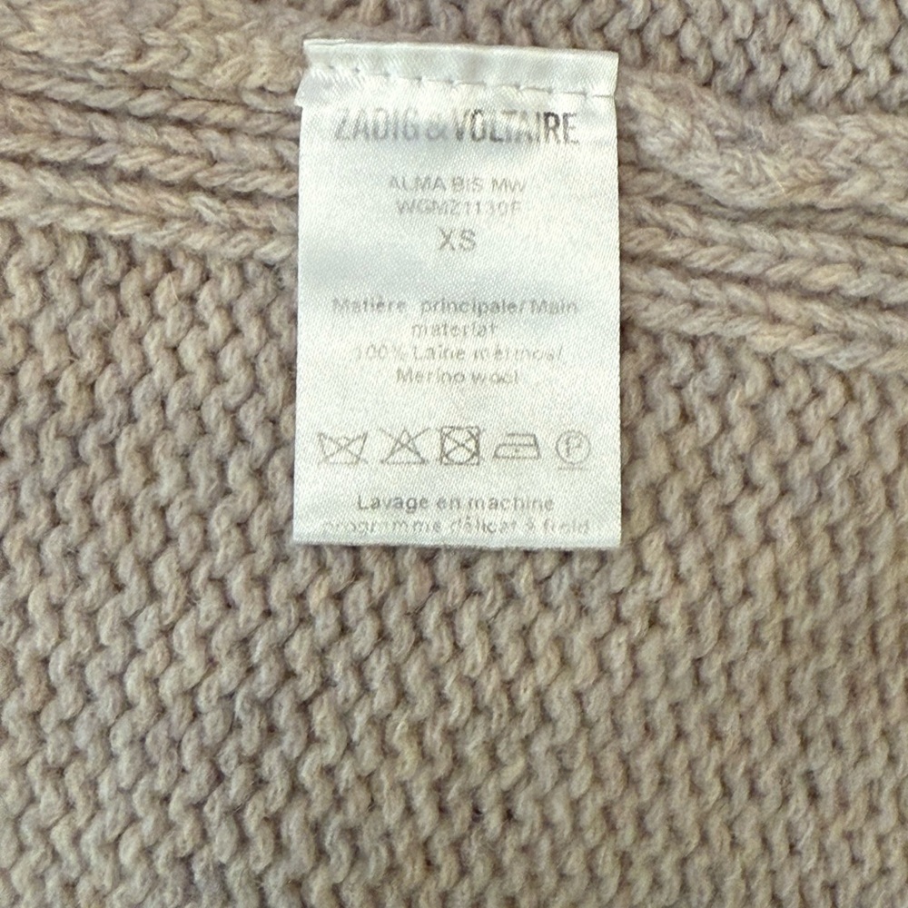 Zadig & Voltaire Alma Sweater Pullover Jumper Turtleneck-AA18 - Picture 7 of 7